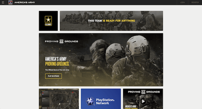 America's Army Website image